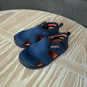 Carters|Baby gender neutral toddler shoes,size 5•••Navy,with Velcro strap